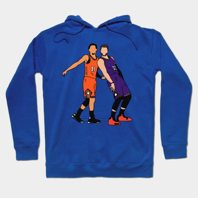 Trae Young And Luka Doncic Half Court Shot Hoodie by rattraptees